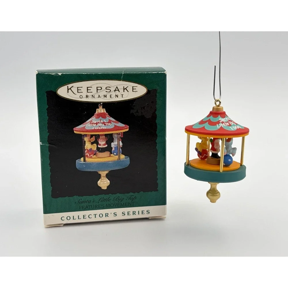 1996 Hallmark Keepsake Miniature Ornament Santa's Little Big Top 2 Circus VTG